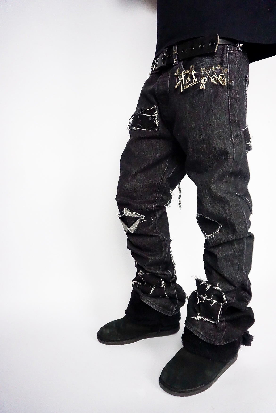 Destroyed Patchwork Denim