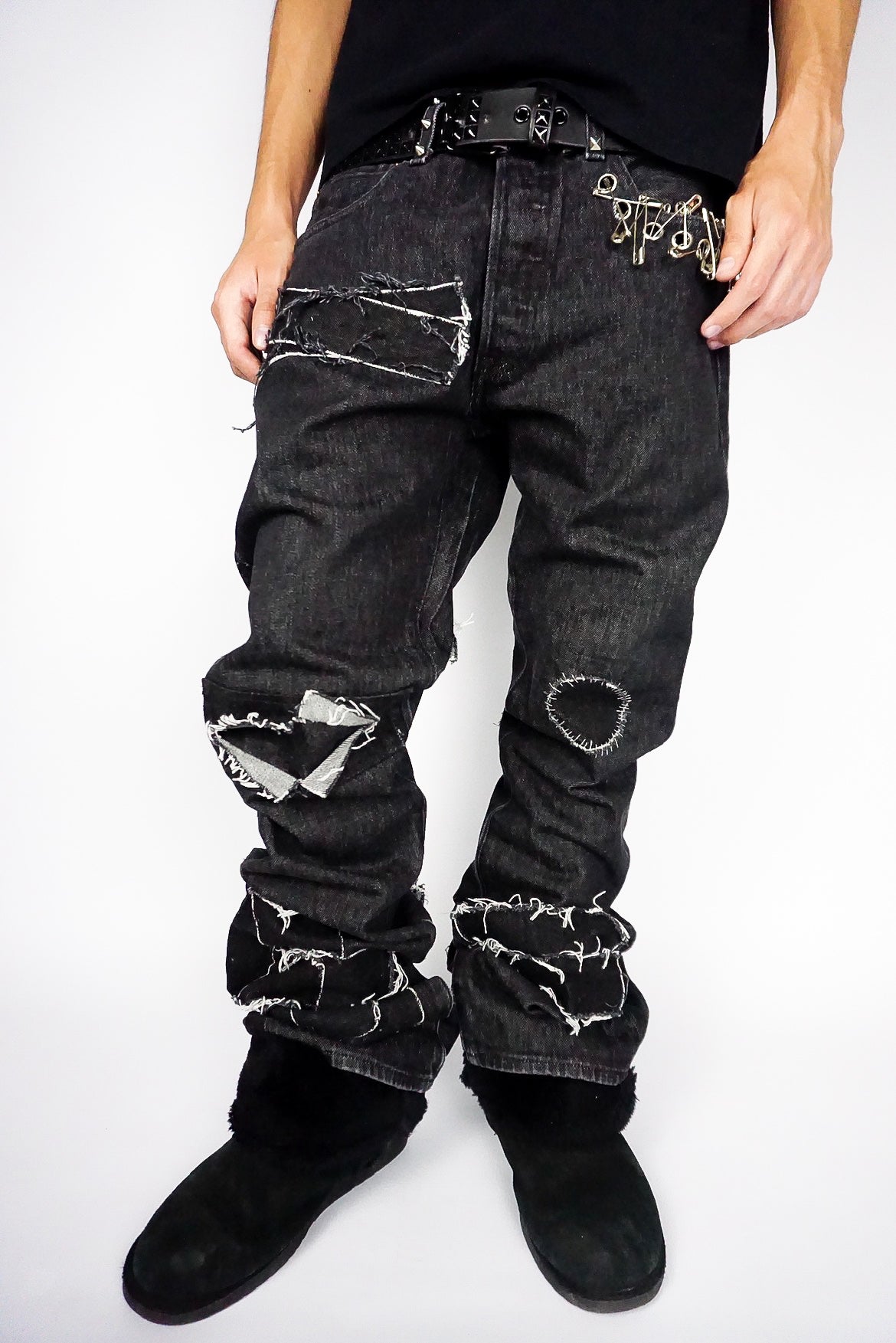 Destroyed Patchwork Denim